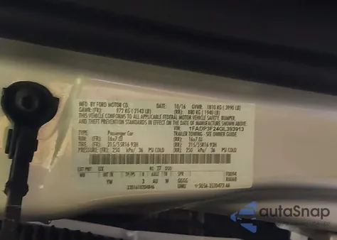 2016 Ford Focus Se из США, поврежденный, VIN 1FADP3F24GL393913